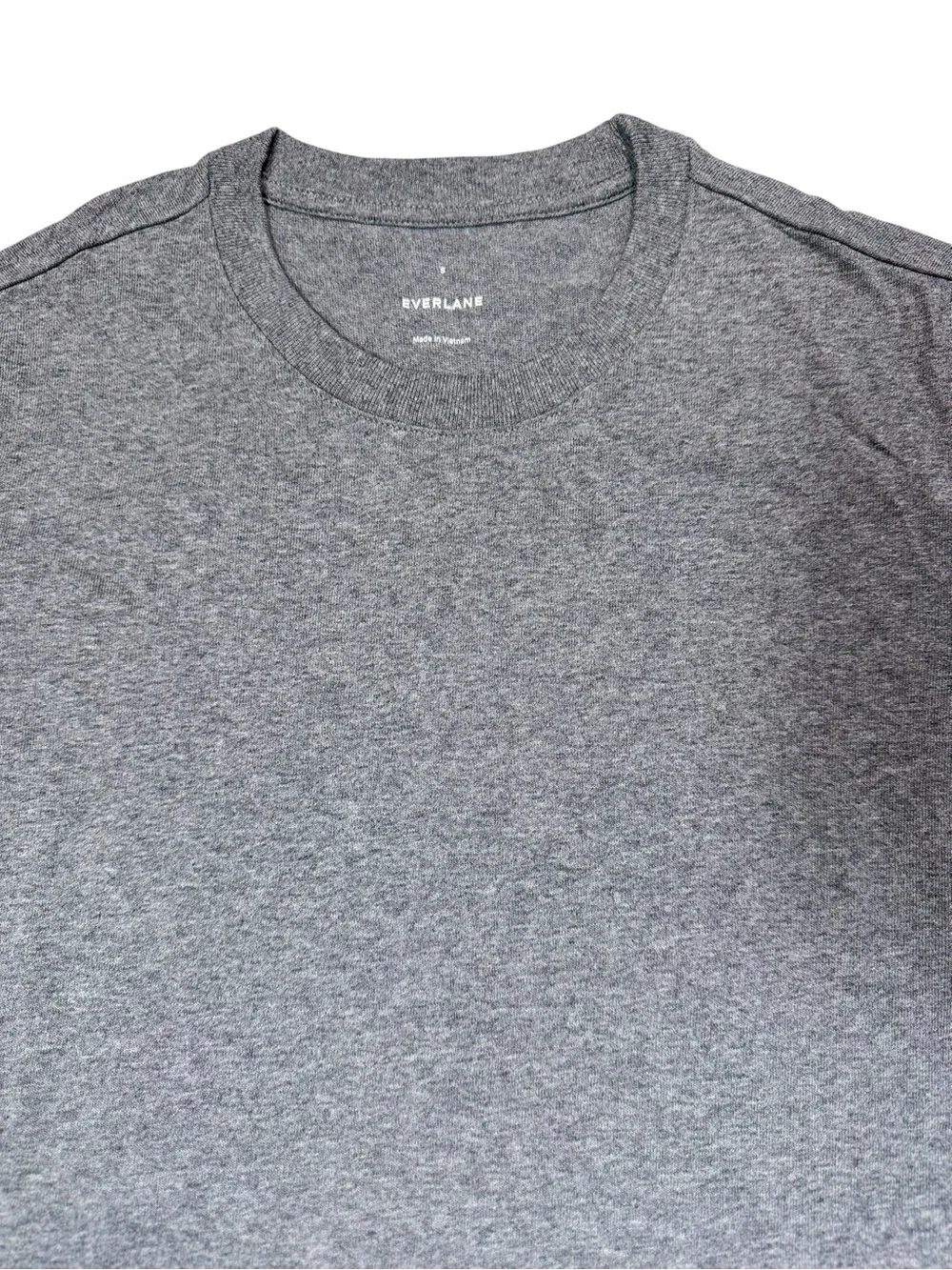 New Everlane The Essential Organic Crew Tee In Heathered Charcoal Size S - Picture 5 of 8